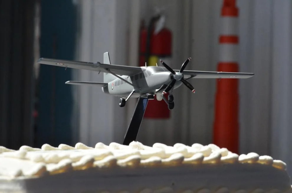 A model of one of IOMAX's Textron Cessnas
