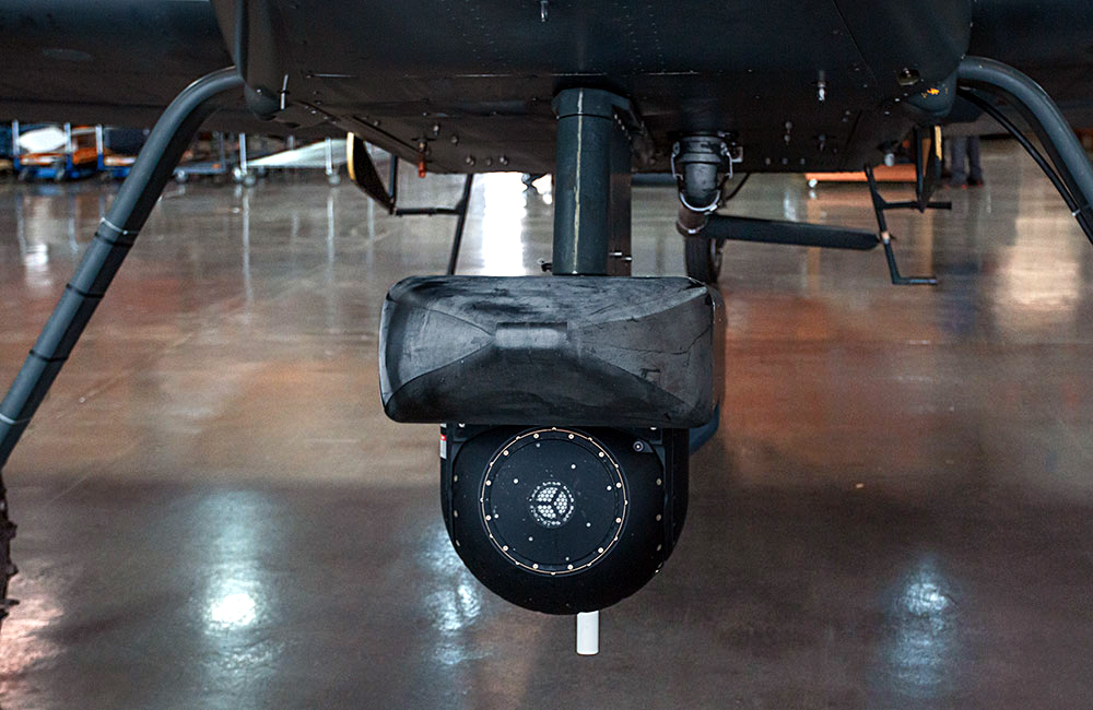 AT-802 Border Patrol Aircraft bottom close-up in hangar
