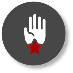 IOMAX hand as accountability icon